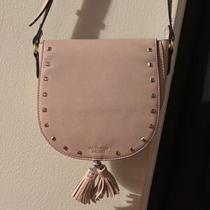 Victoria's Secret Blush Crossbody Bag with Gold Accents